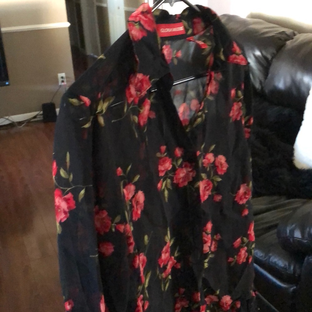 Rose Print Top